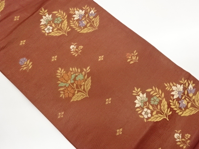 JAPANESE NAGOYA OBI / WOVEN FLOWER